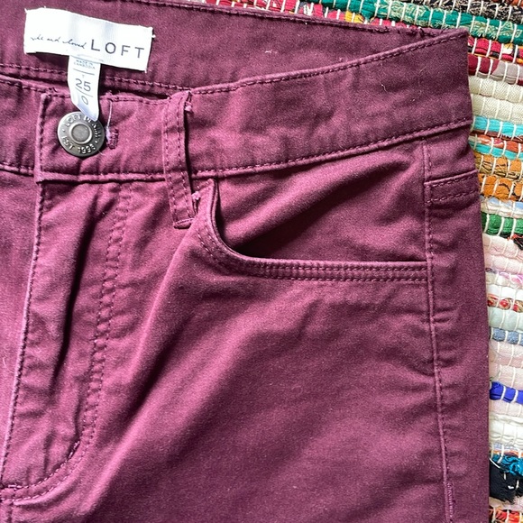 Ann Taylor LOFT Plum Cotton Pants-#1866 - Picture 5 of 12
